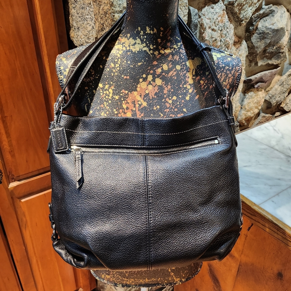 Coach Black Pebblestone Leather Purse
